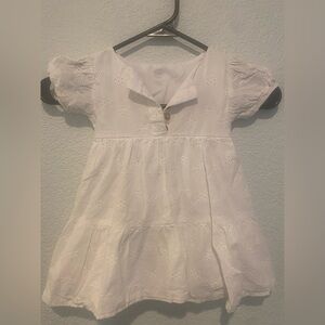 White Eyelet Kids 2t Dress 100 percent cotton